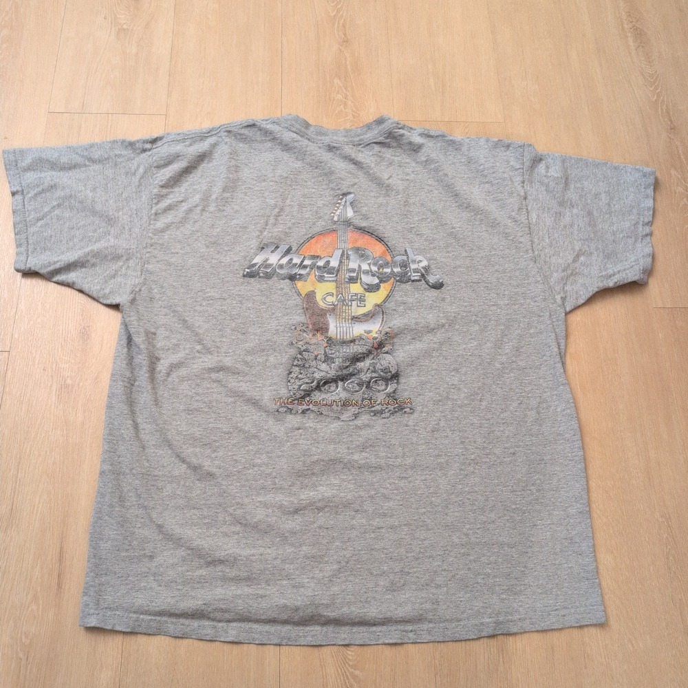 Vintage Hard Rock Cafe Honolulu 2000 Evolution of Rock T-Shirt Mens XXL Gray USA